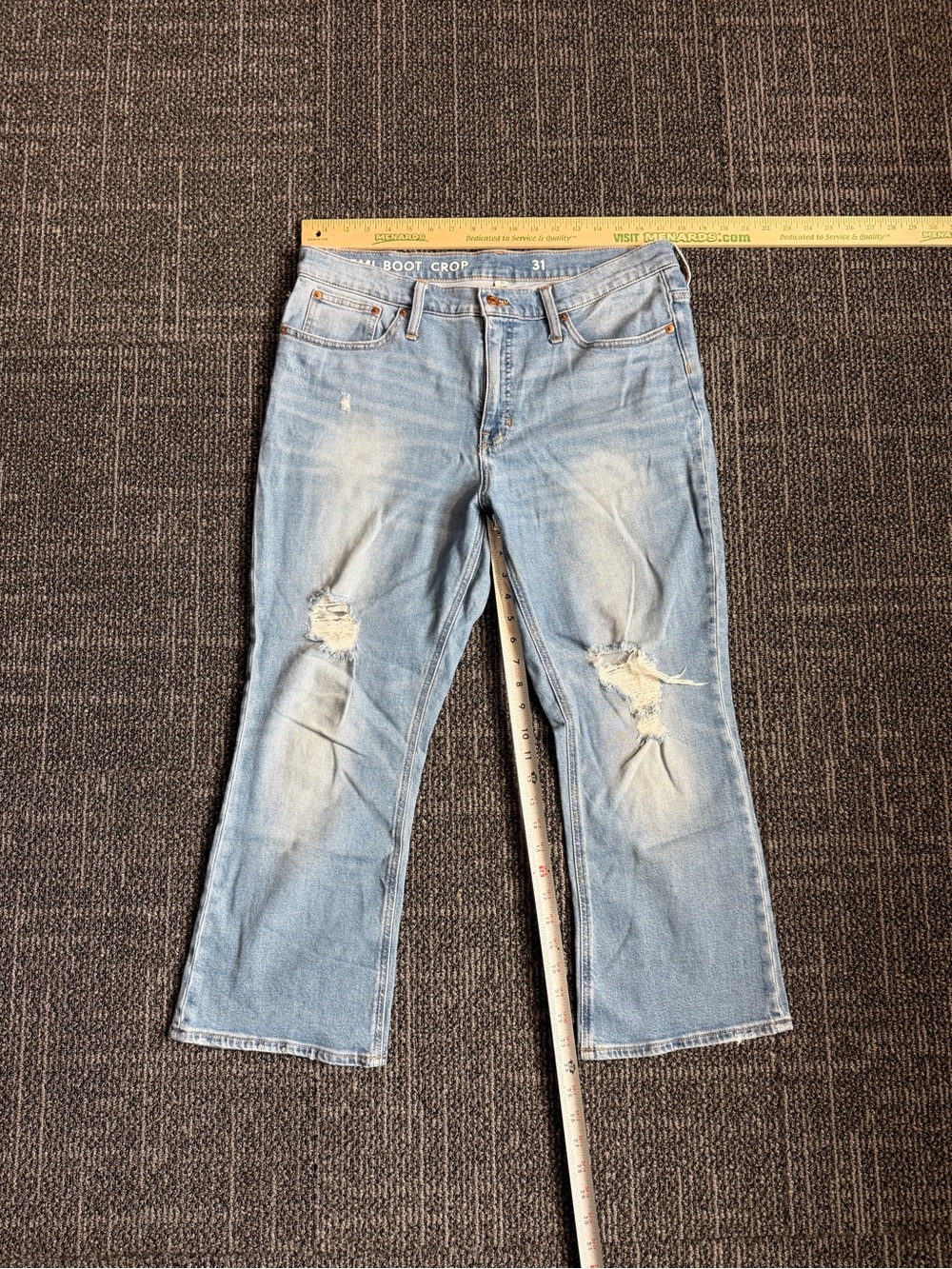 JCrew Women's Size 31 Demi Boot Crop Jeans  Stretch Denim